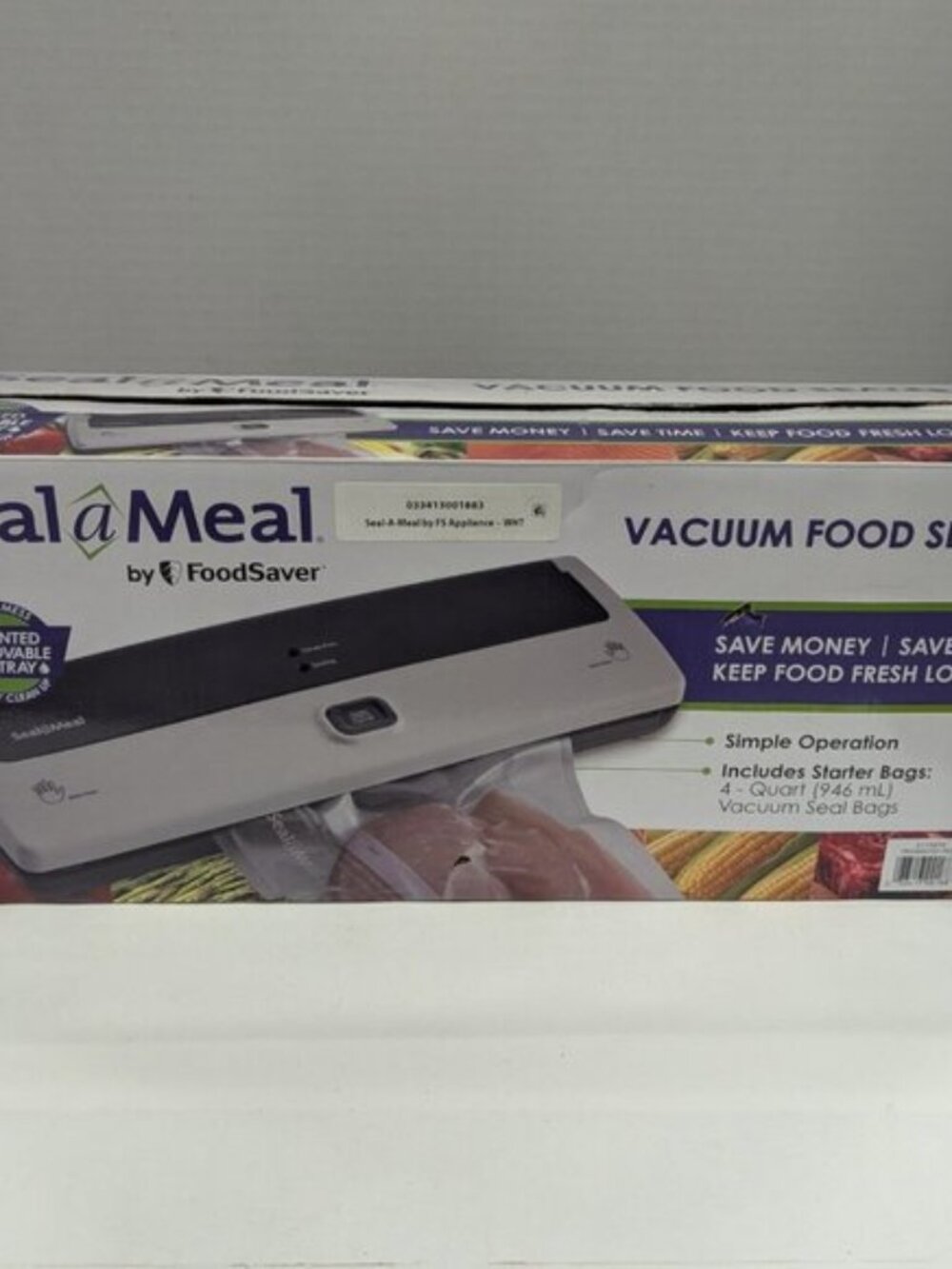 Seal-a-Meal Vacuum Food Sealer | Airtight, Freezer Safe, 4 Bags Included